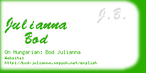 julianna bod business card